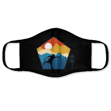 Discover Disc Golf Disc Golfing Ultimate Frisbee Natur Face Masks