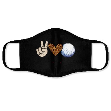 Discover peace love Golf Face Masks