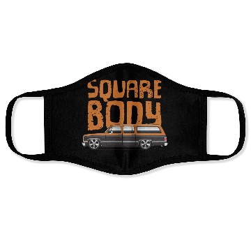 Discover square Burnt Orange Face Masks