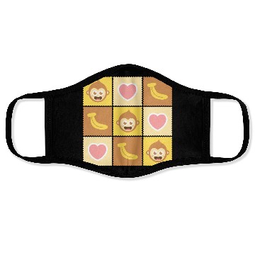 Discover Cute Monkey and Banana Pattern Face Masks