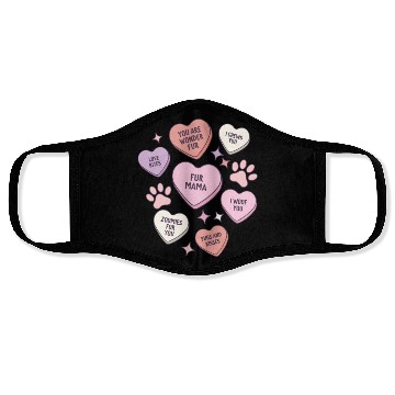 Discover My Dog Is My Valentine Conversation Hearts Face Masks