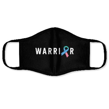 Discover Thyroid Cancer Warrior Men Pink Blue Teal Ribbon Face Masks