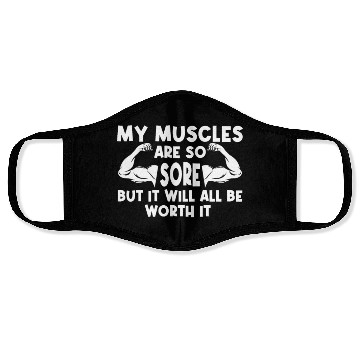 Discover Sore Muscles Weight Training Gym Fitness Face Masks