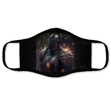 Discover Dark fantasy knight version 7 Face Masks