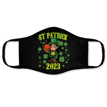 Discover Kids Basketball St Patricks Day Lucky Basketball Face Masks
