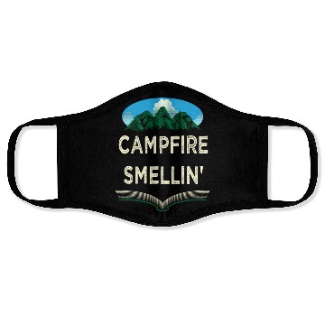 Discover Campfire Smellin Camping Summer Camper Tropical Fa Face Masks