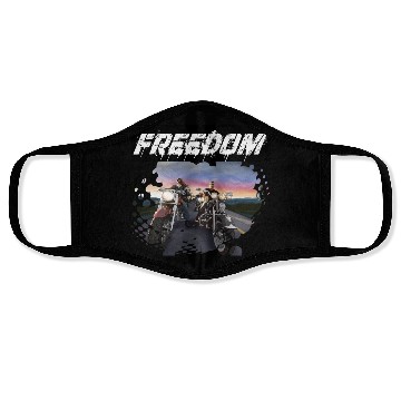 Discover Freedom on the motorcycle Face Masks