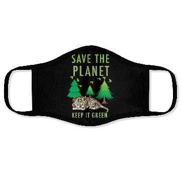 Discover Save The Planet Keep It Green Face Masks