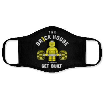Discover The Brick House, Hit The Bricks, Get Built - Gym Face Masks