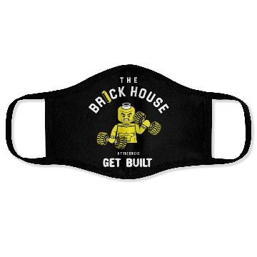 Discover The Brick House, Hit The Bricks, Get Built - Gym Face Masks