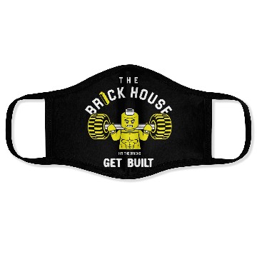Discover The Brick House, Hit The Bricks, Get Built - Gym Face Masks