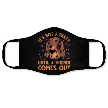 Discover Dachshund Gift Dixie Wiener Doxie Dackel Face Masks