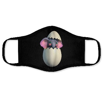 Discover Baby elephant hatch Face Masks