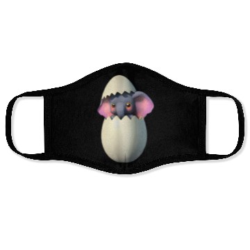 Discover Baby elephant hatch Face Masks