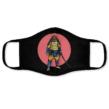 Discover Japanese samurai warrior young pink mask Face Masks