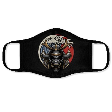 Discover Samurai japan graphic grey mask Face Masks