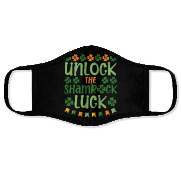 Discover Unlock The Shamrock Luck St. Patrick's Day Vibes Face Masks