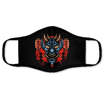 Discover Bushido kabuki samurai japan graphic devil mask Face Masks