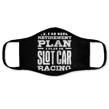 Discover Slot Car Racing, Petrol Head, Car Lover Face Masks
