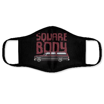 Discover SQUARE Carmine Red Face Masks