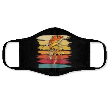 Discover Vintage Goldfish Carp Japan Aquarium Gold Fish Face Masks