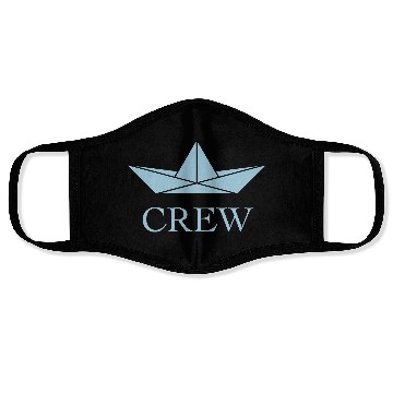 Discover Crew (Crew Complement Paper Boat Paper Ship / Sky) Face Masks