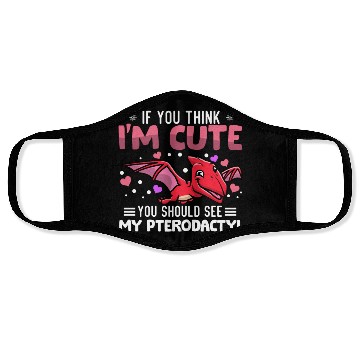 Discover Pterodactyl Heart Valentine's Day Animal For Face Masks