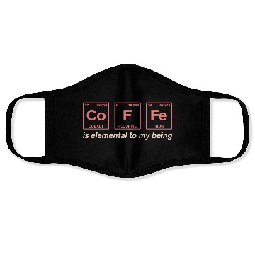 Discover COFFEE - with elements of the periodic table Face Masks