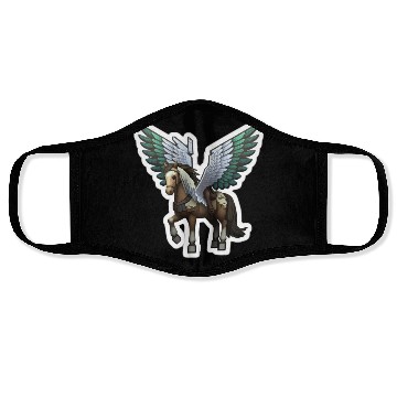 Discover horse horses horse riding pixel Face Masks
