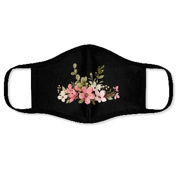 Discover pink flower Face Masks