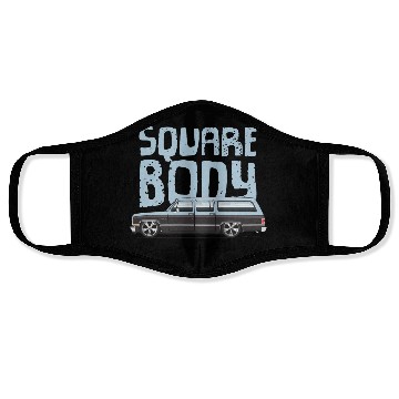 Discover square body Light Blue Face Masks