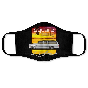 Discover square Light Silver Face Masks