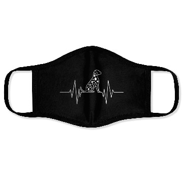 Discover Dalmatian Dalmatian Heartbeat Face Masks