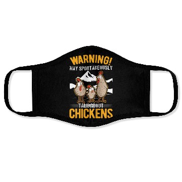 Discover Warning Chickens Farmer Chicken Face Masks