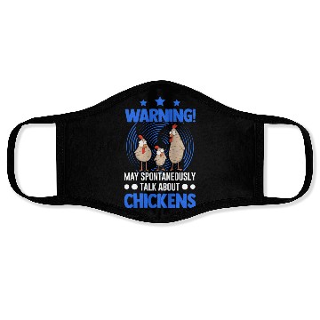 Discover Warning Chickens Farmer Chicken Face Masks