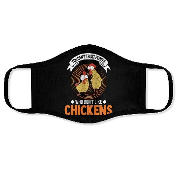 Discover Chickens Chicken Farm Farmer Face Masks