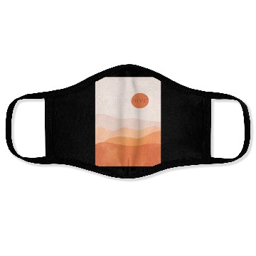 Discover Responsive Abstract warm Deser, inspirational mean Face Masks