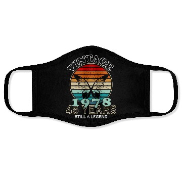 Discover Awesome Since 1978 Birthday Face Masks