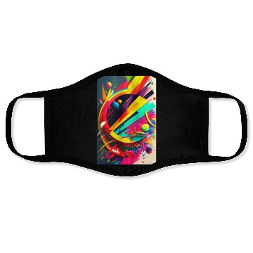 Discover Colorful Abstract Poster Face Masks