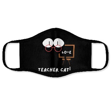 Discover teacher cat, meow Face Masks