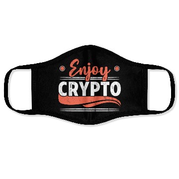 Discover Enjoy Crypto Cryptocurrency Blockchain Trader Face Masks