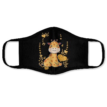 Discover Sweet baby giraffe Face Masks
