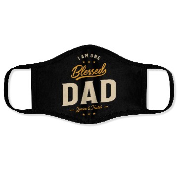 Discover I Am One Blessed Dad Funny Father Grandpa Face Masks