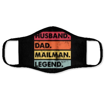 Discover Husband Dad Mailman Legend Funny Postal Workerdadg Face Masks