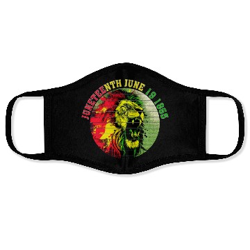 Discover Juneteenth lion Black Pride African American Face Masks