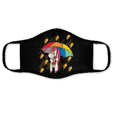 Discover Raining Tacos Unicorn Lover Umbrella Cinco de Mayo Face Masks