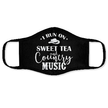 Discover I run on Sweet Tea and Country Music USA Face Masks