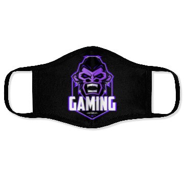Discover Angry gaming monkey Face Masks