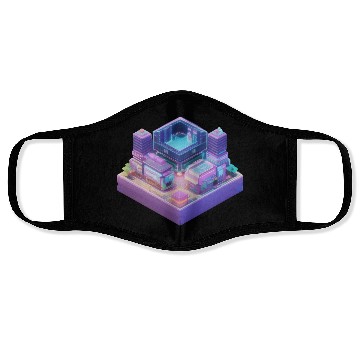 Discover Future Modern City Cube Face Masks