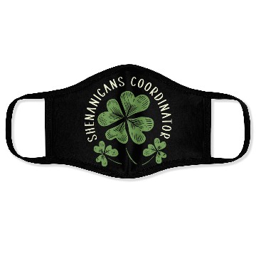 Discover Shenanigans Coordinator Funny St Patricks Day Face Masks